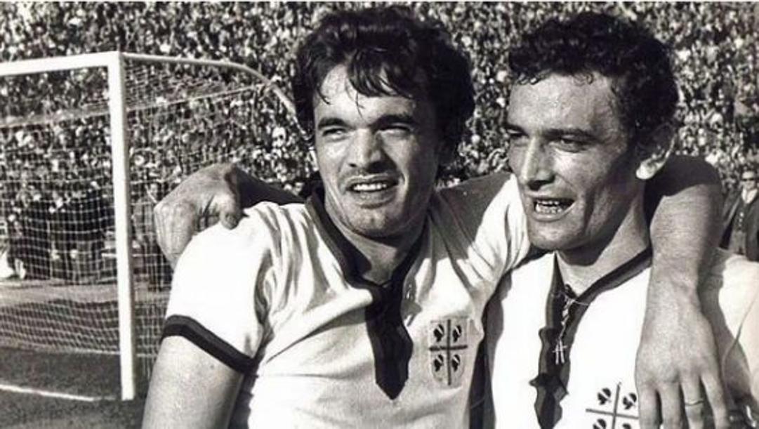 Sergio "Bobo" Gori and Gigi Riva in the year of the Cagliari Scudetto