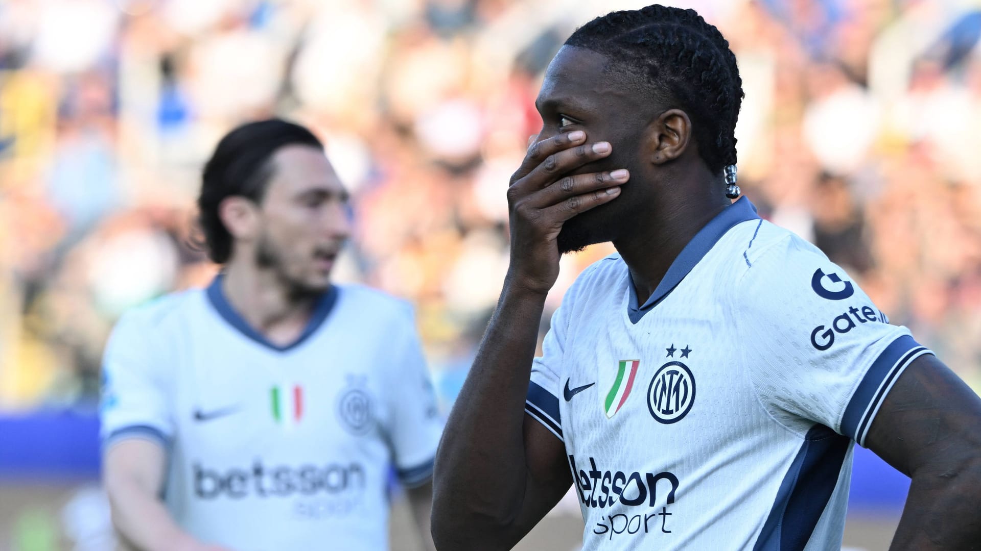 A shocked Marcus Thuram: Inter gave a clear lead.
