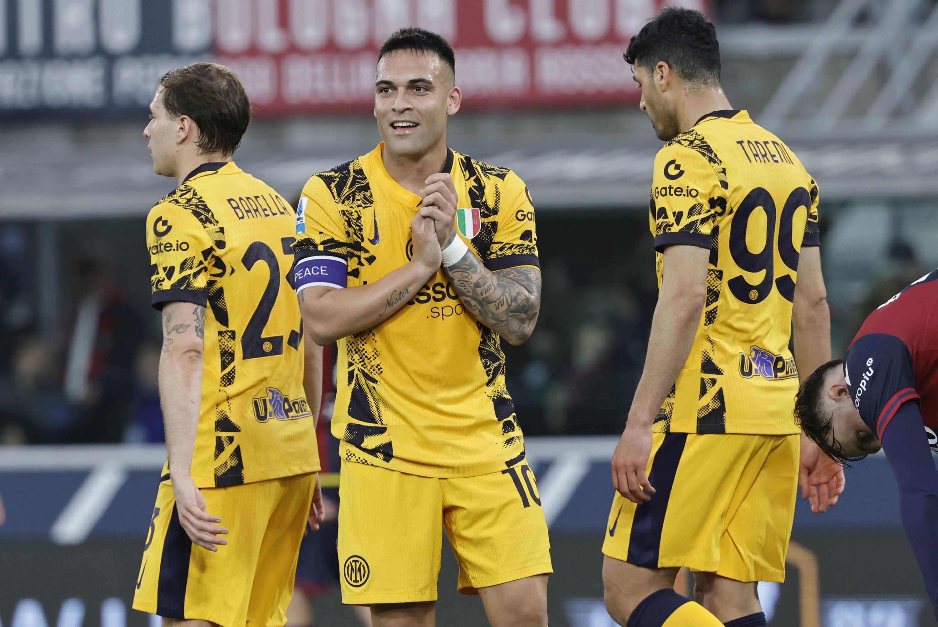 Inter's Lautaro Martinez During the Italian Serie A Match Bologna FC FC FC Inter Milan at Renato Dall'Ara Stadium in Bologna, Italy, 20 April 2025. ANSA /Serena Campanini