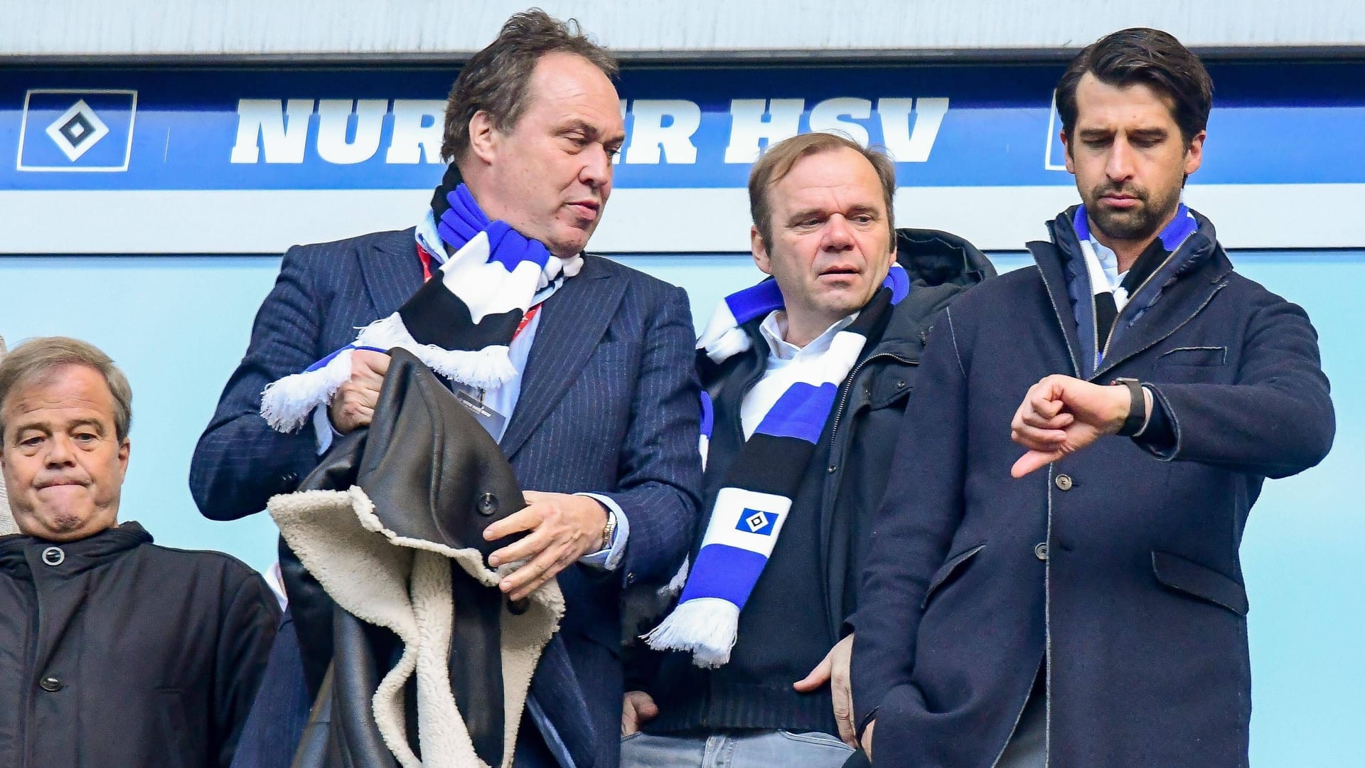 Jonas Boldt (right) with the ex-HSV bosses Max-Arnold Köttgen (left) and Bernd Hoffmann (archive picture): The 43-year-old is under discussion at Hertha BSC.