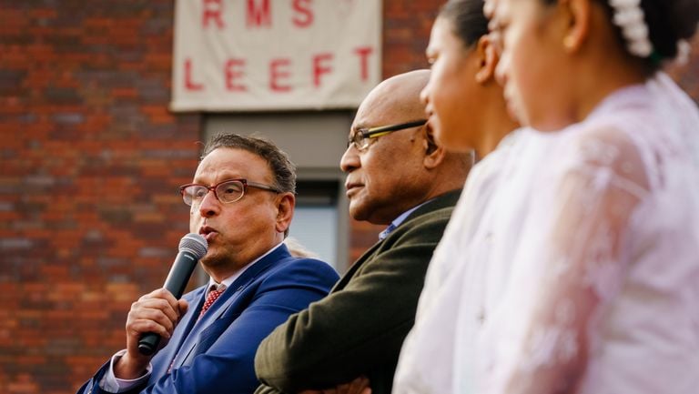 President John Wattelete of the RMS during a visit to the Driesprong in Breda (photo: ANP/Marco de Swart).
