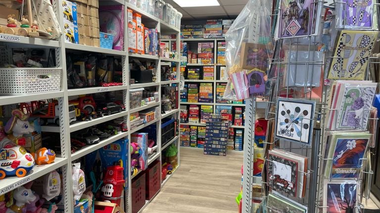 Cabinets full of free toys for poor families at Pompidom (photo: Imke van de Laar).