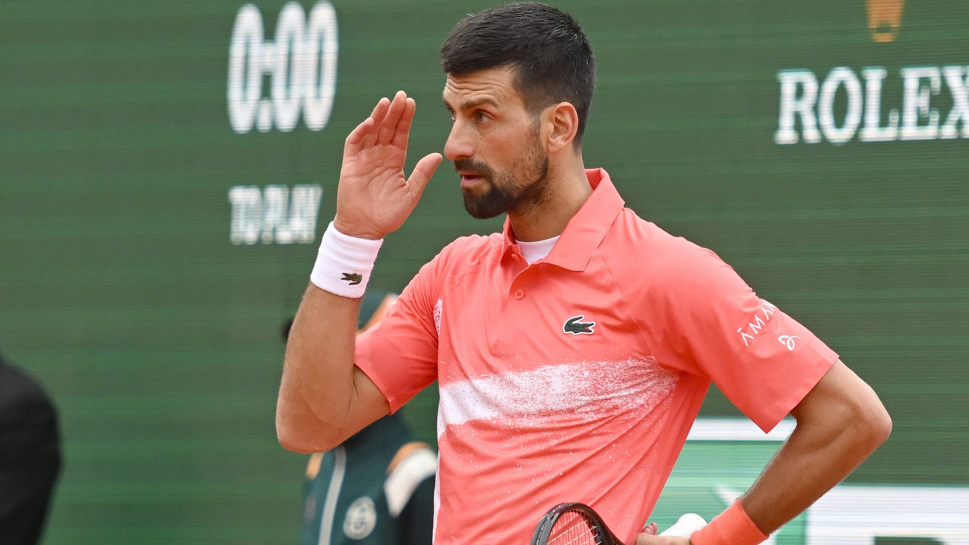 Stunned: Novak Djoković after his defeat against Alejandro Tabilo.