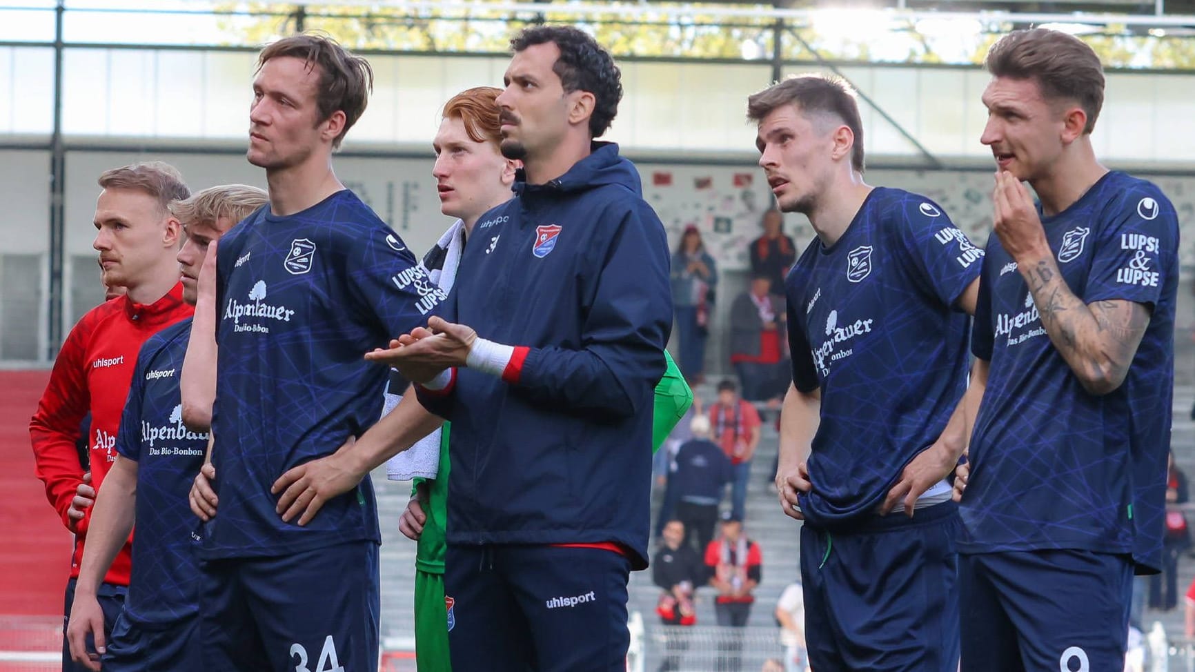 The players from Unterhaching: They could not prevent the defeat.