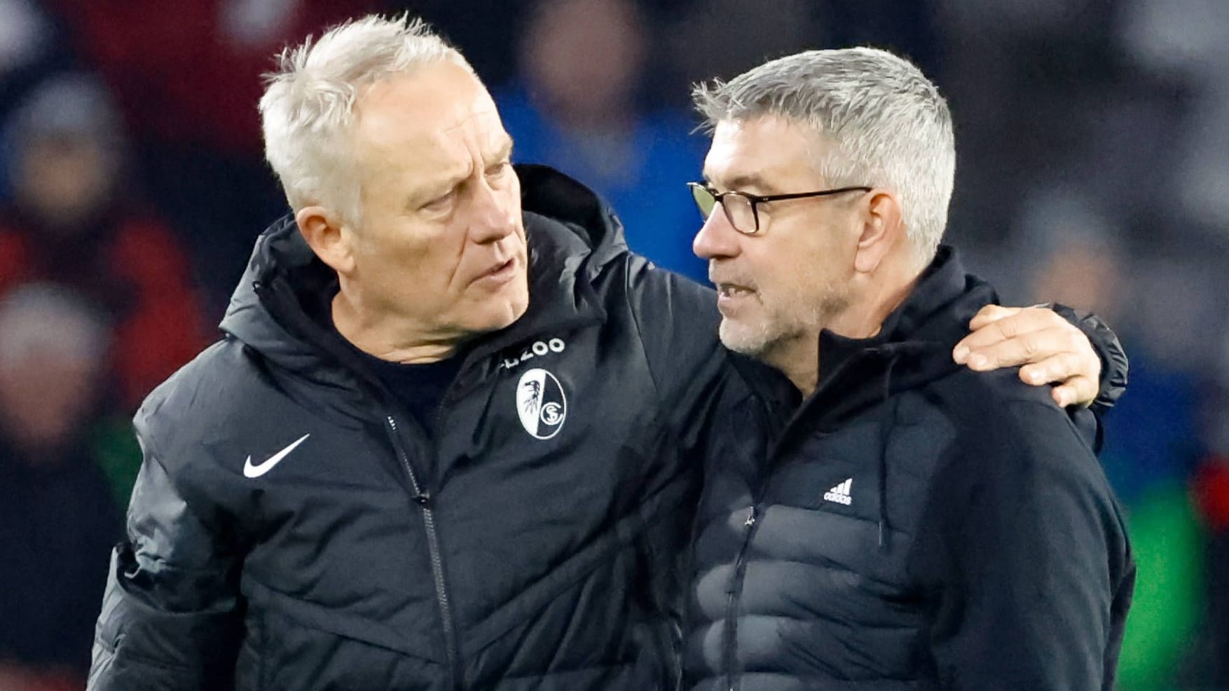 Urs Fischer (right) at one of his games as a coach of Union Berlin: The Swiss is considered a candidate in Cologne.