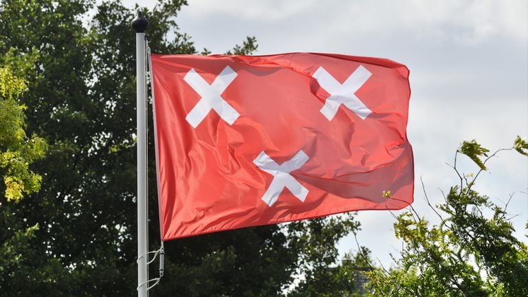 A flag with the weapon of Breda, as it should have been on the cups (photo: Erald van der Aa/ANP).