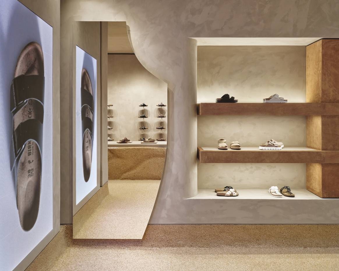The interior of the new Birkenstock store in San Sebastián