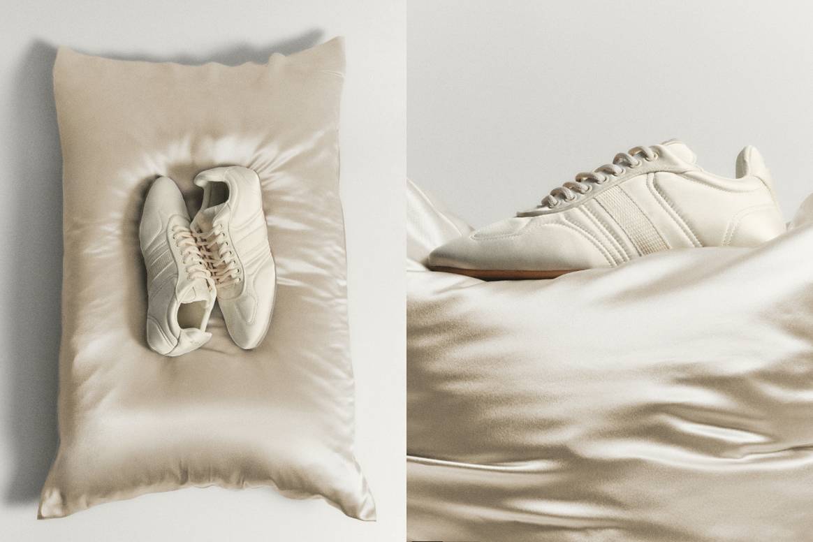 Rife Sheen Cream Vegan Sneakers.