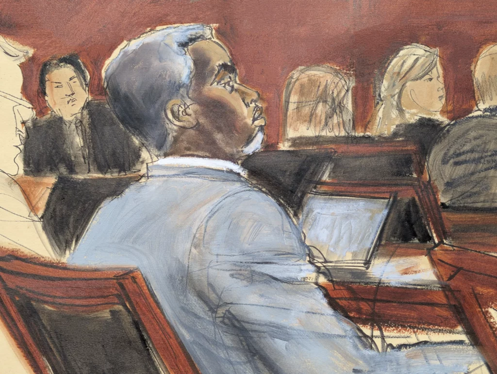 Sean Combs listened to the opening plea on the first day of the trial before the Federal Supreme Court