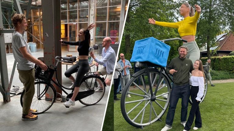 Lonneke was a model for the statue years ago (photos: Lonneke Vermeulen).