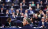 Viktor Orbán during his visit to Strasbourg this week. 