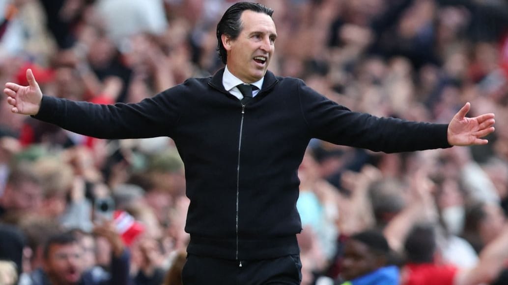 Unai Emery can hardly believe it: the supposed 1-0 of his team was revoked.