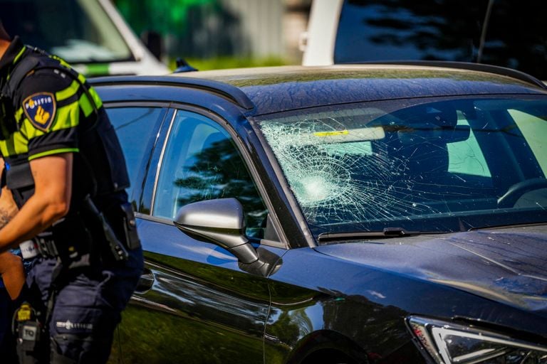 The car involved in the accident (photo: Heitink news agency).
