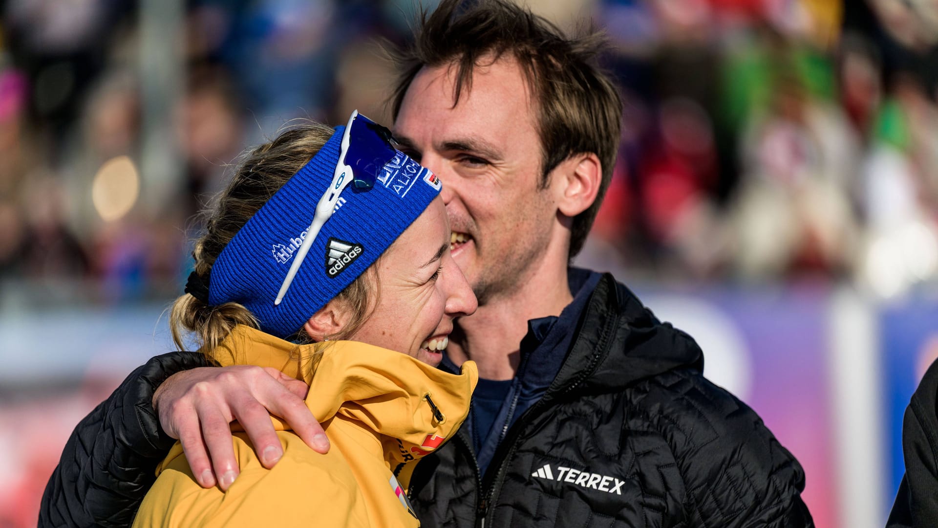 Franziska Preuß and Simon Schempp (right): He used to be a biathlete.