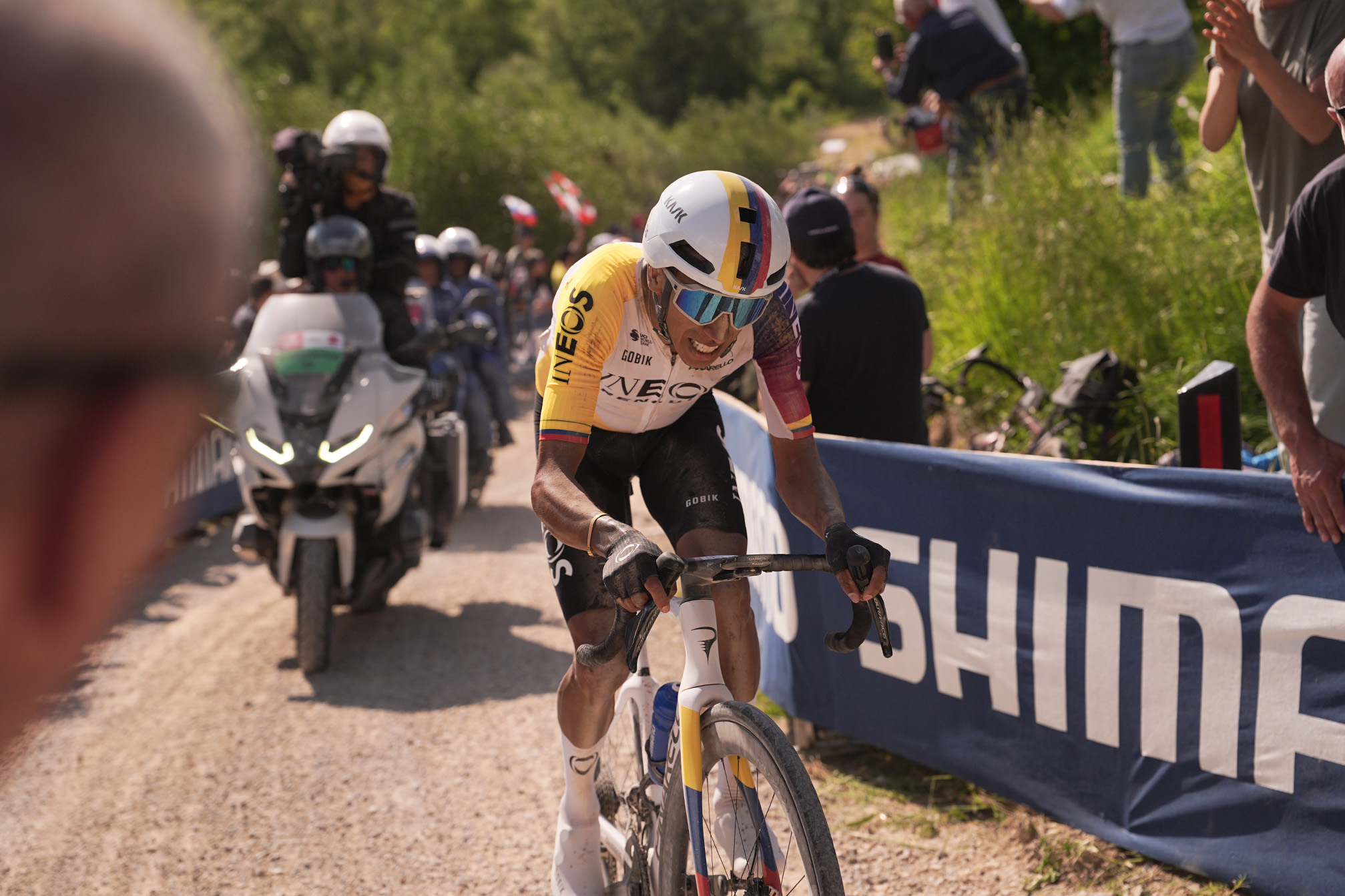 Carapaz Richard During the Stage 9 of the Giro Dâ € ™ Italy from Gubbio to Siena, Italy - Sunday, May 18, 2025. Sport - Cycling. (Photo by Marco Alpozzi/LaPresse)