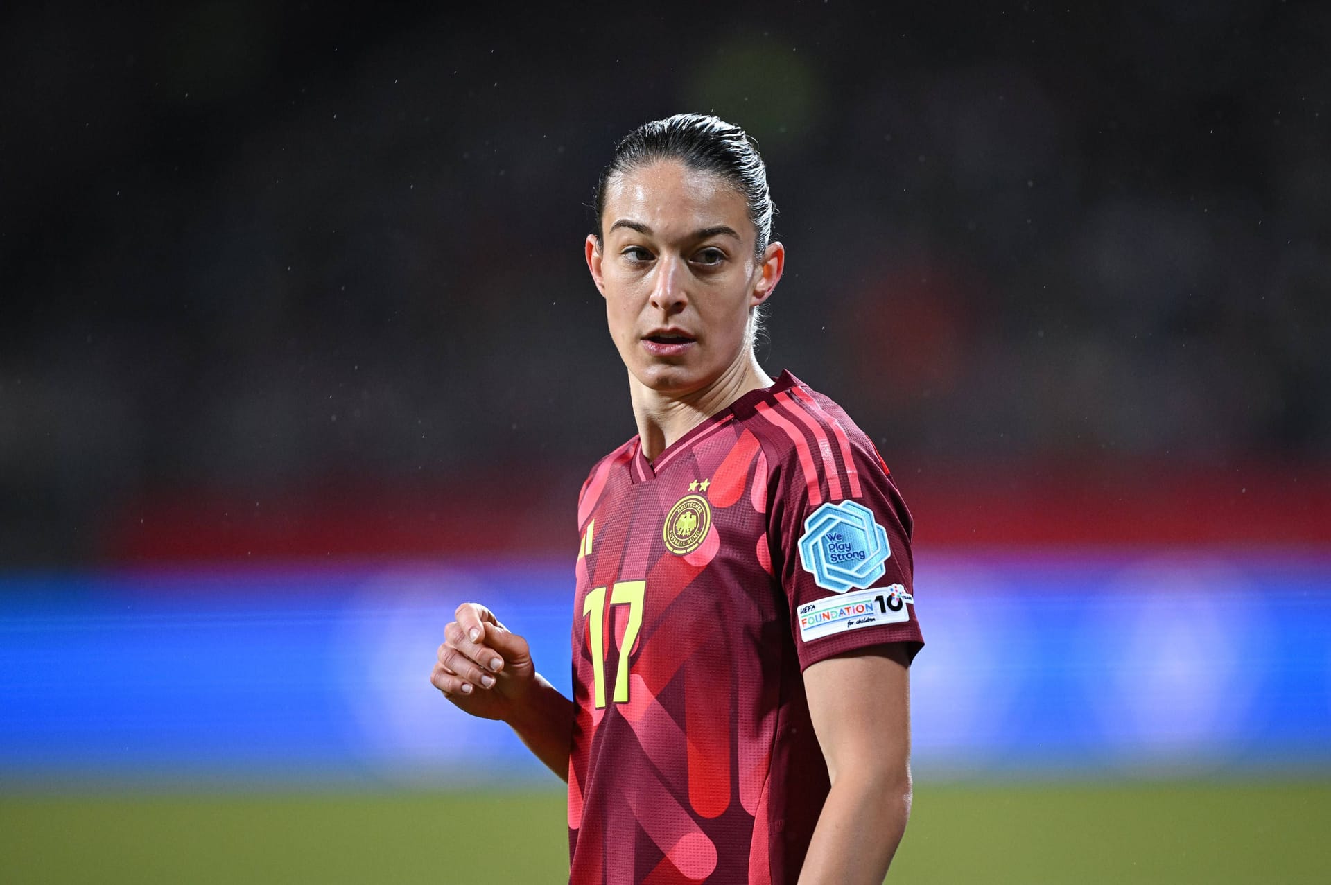 Felicitas Rauch was still on the pitch for the German national team in February.