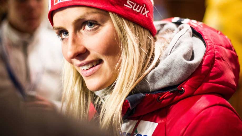 To have fun: The fast blond head Therese Johaug runs as Norway's hope in the cross -country skiing into the hearts of the spectators.