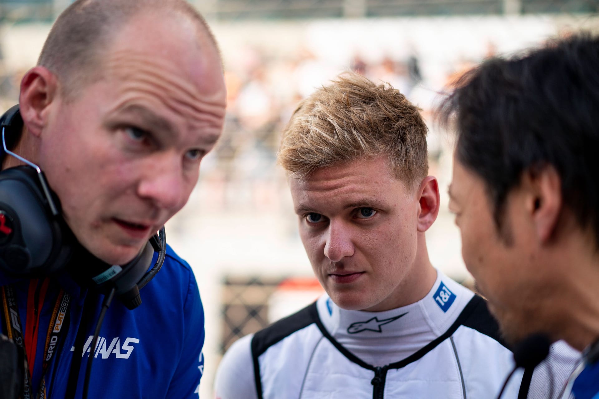 Grimming look: Mick Schumacher's time at Haas was not particularly happy.