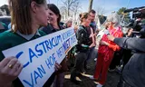 Working visit of Minister Mona Keijzer (Volkshuisvesting, BBB) on Friday at a reception for status holders in Castricum. Residents are protesting against its plans for sober care.