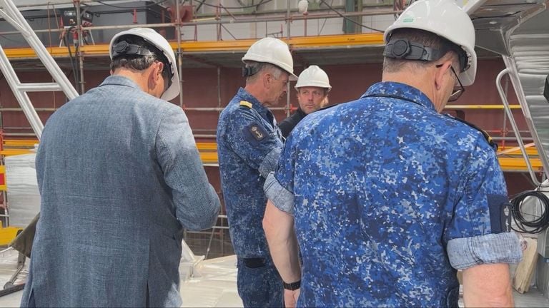 Boudewijn Boots during a working visit in a shipyard (photo: Tom Berkers).