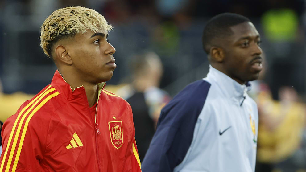 Yamal (l.) und Dembélé in der Nations League