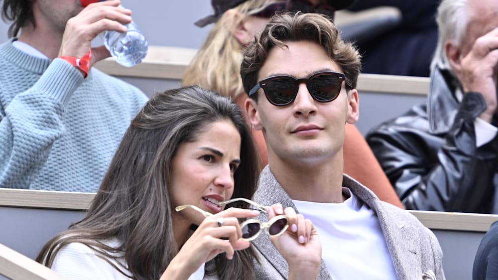 Russell mit Freundin Carmen bei den French Open in Paris