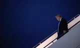 President Trump arrives in Maryland in the US on June 17, after leaving the G7 summit in Canada prematurely. - Photo Chip Somodevilla 