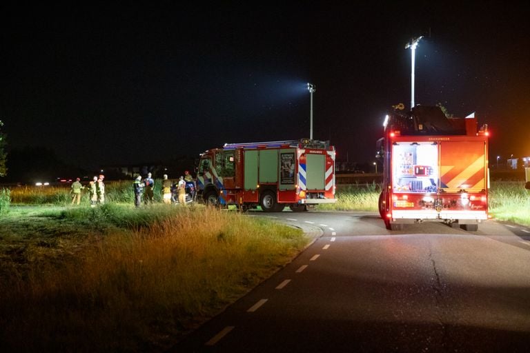 Car found in Sloot (Photo: Christian Traets - Heitink news agency).