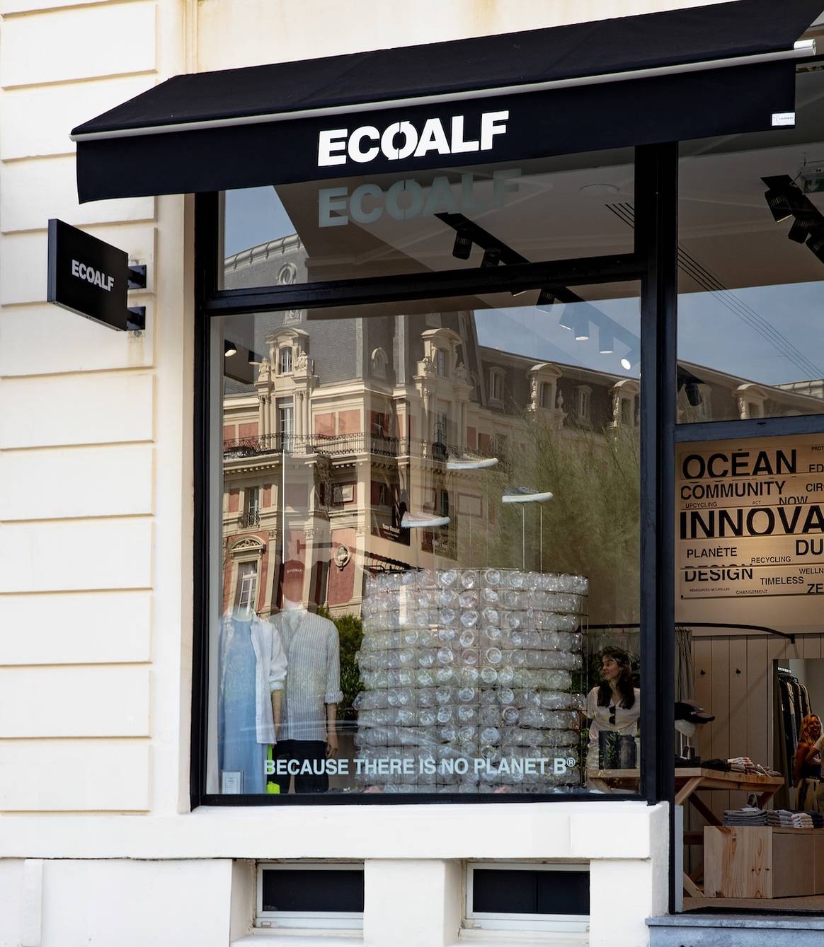 The facade of Ecoalf's new store in Biarritz