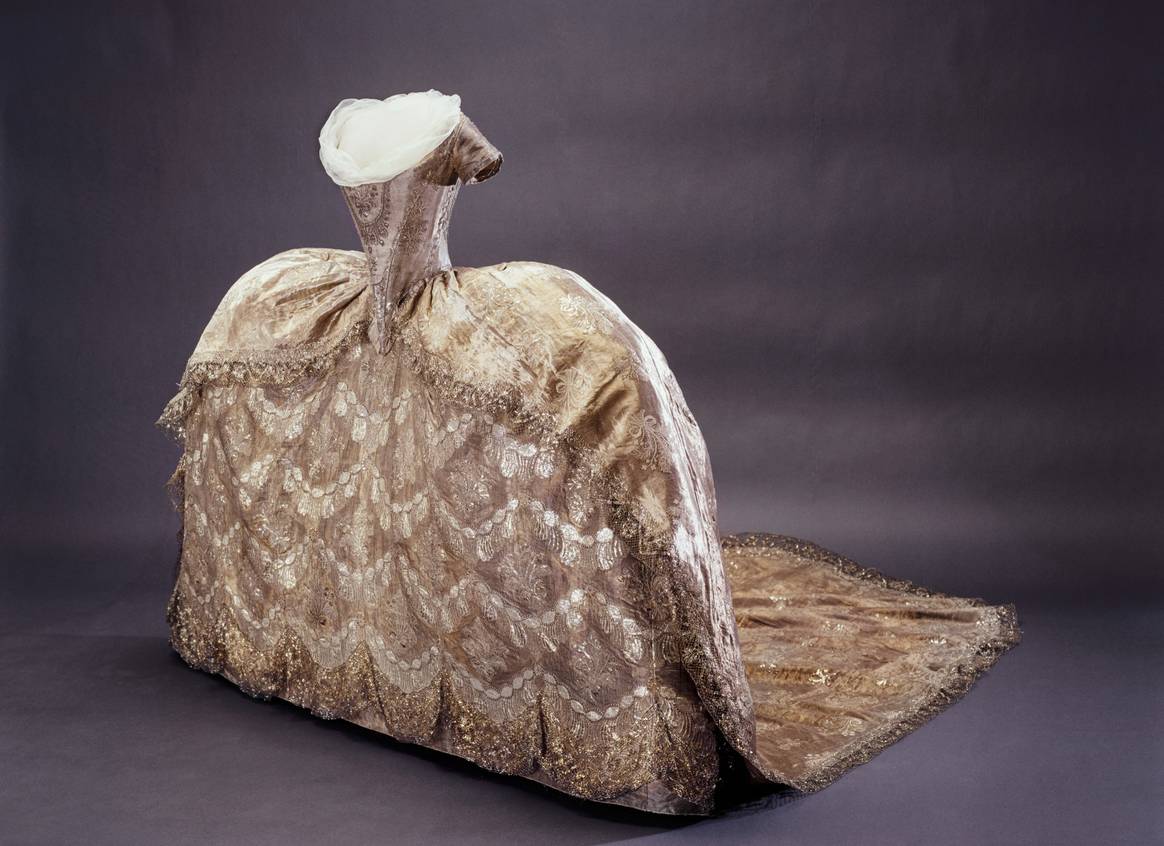 Wedding Gown of Duchess Hedvig Elisabeth Charlotta (Later Queen of Sweden).