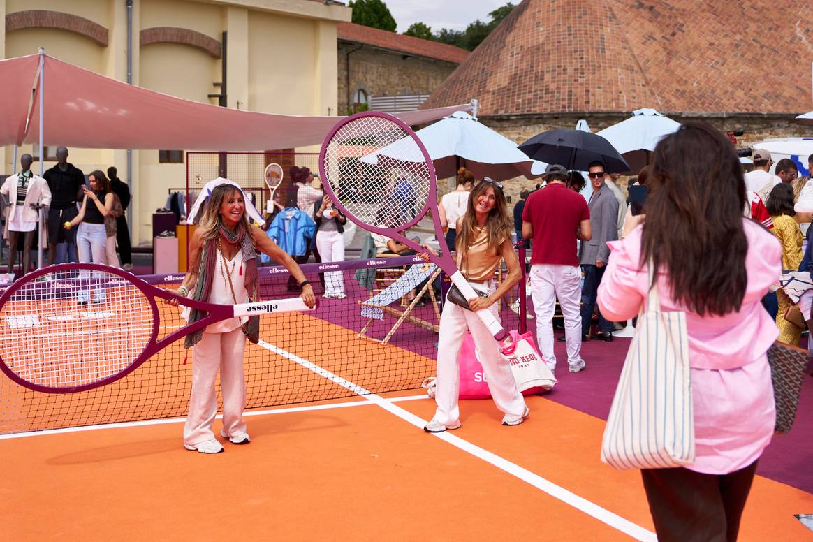 Ellesse with XXL tennis at Pitti Uomo