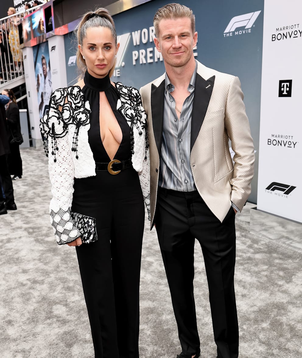 Hülkenberg mit Ehefrau Egle bei der Premiere des F1-Films in New York Mitte Juni