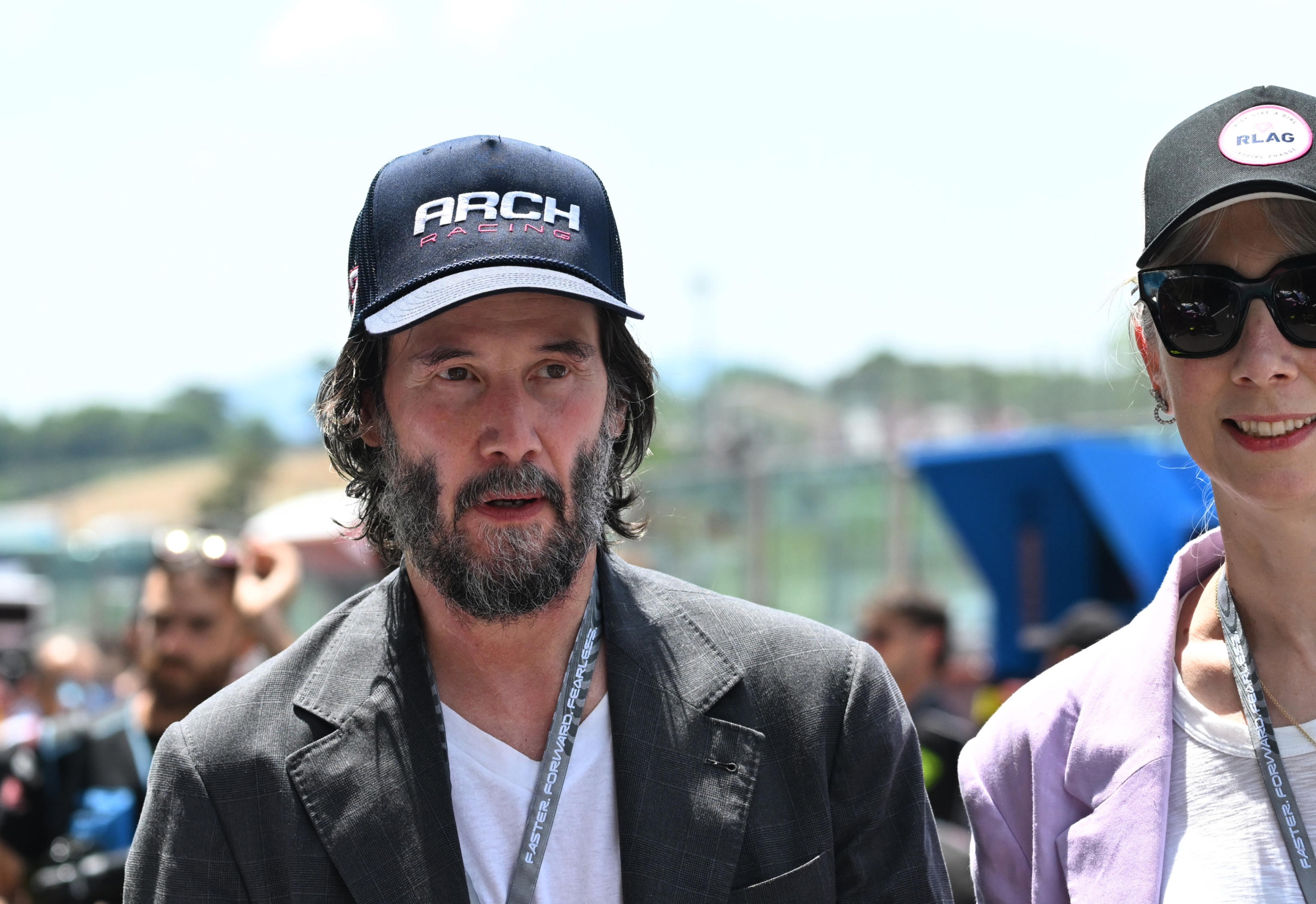 Keanu Reeves During the Moto Gp Race of the Motorcycling Grand Prix of Italy at the Mugello Circuit in Scarperia, Central Italy, 22 June 2025 Ansa/Claudio Giovannini