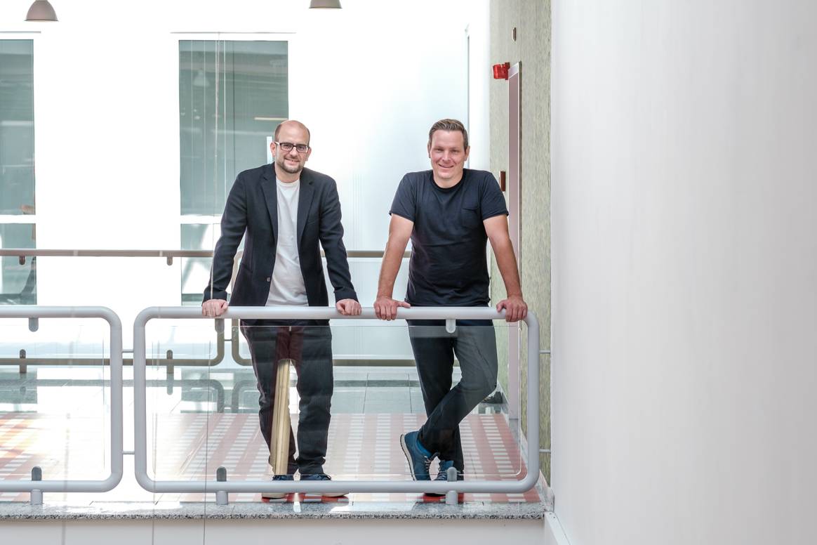 Messemacher (from left to right): Alexander Hitzel, project manager Innatex and Jens Frey, Managing Director Muveo GmbH.