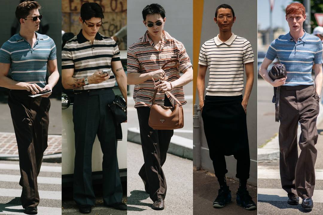 Striped shirts dominate the Roads of Milan (SS26)