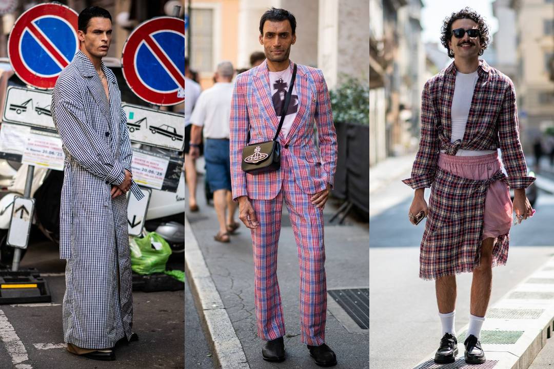 Caroma pattern from top to bottom on the streets in Milan (SS26)