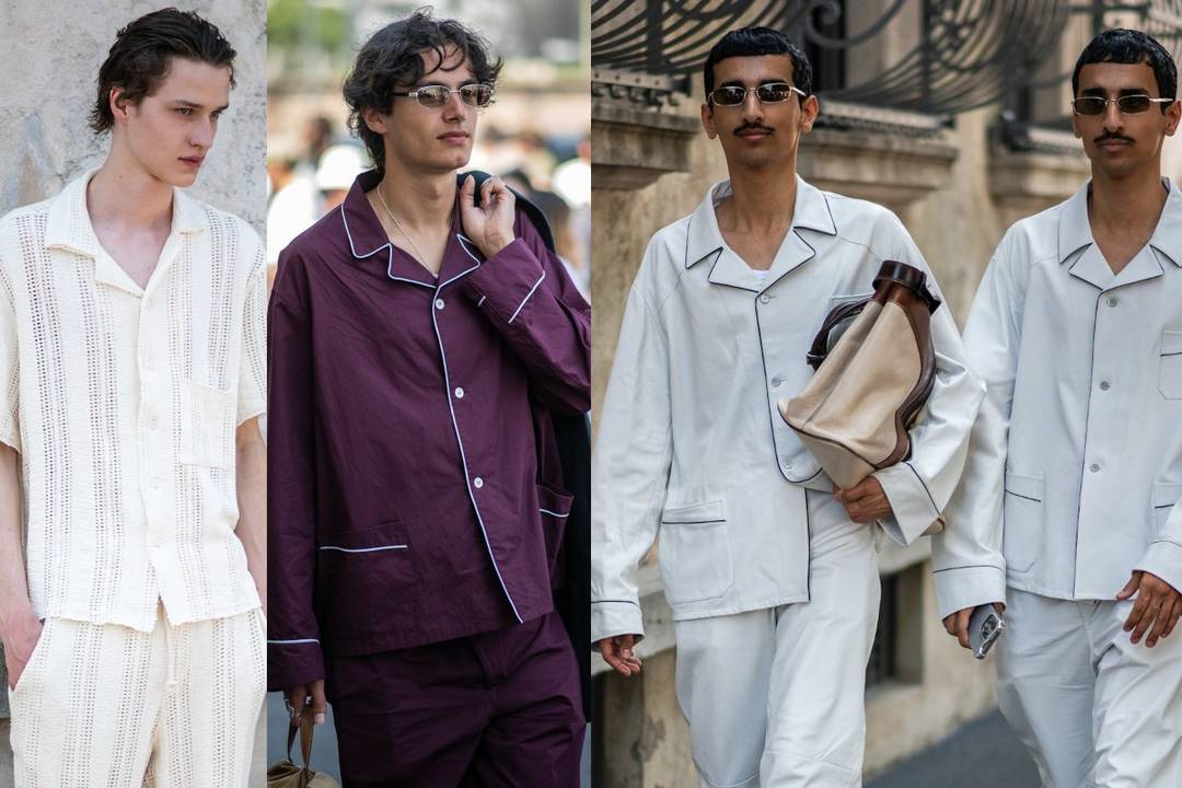 Instead of a matching jacket for the pants, the shirt takes over