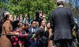 The American Minister of Finance Scott Bessent explains journalists about the suspension of most charges, on Wednesday at the White House. Photo Jabin Botsford/The Washington Post via Getty Images