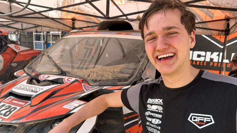 Marnix Leeuw at the Buggy at the Dakar Rally 2025 (photo: Omroep Brabant).