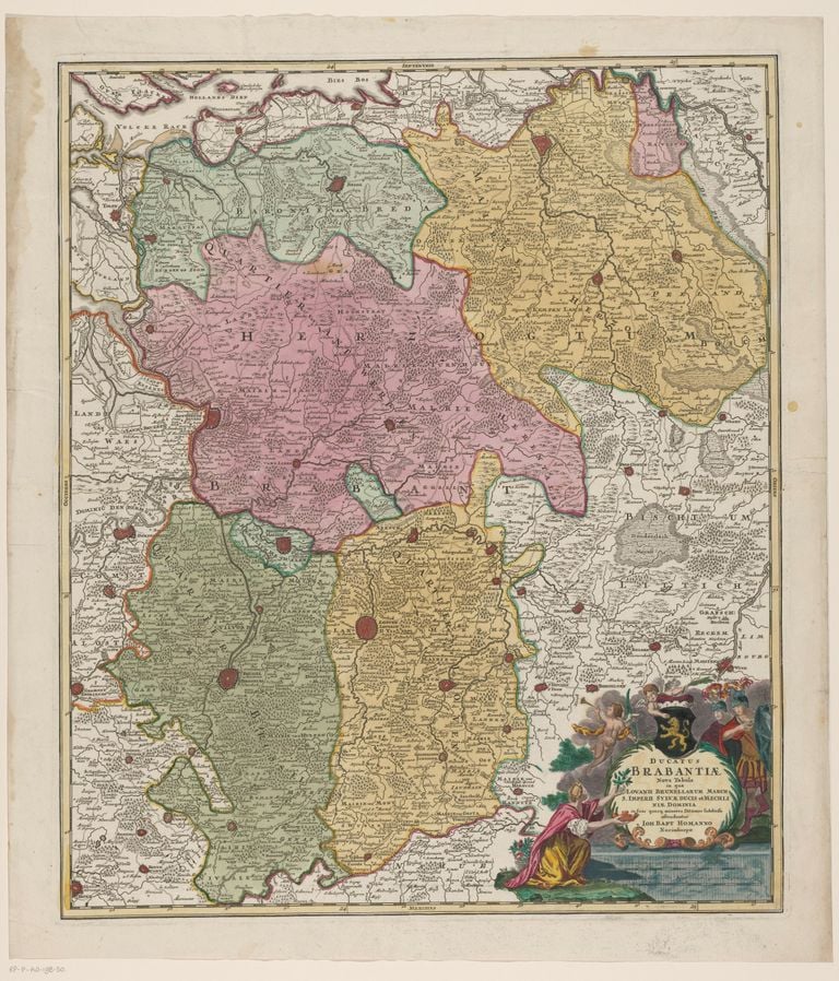 This is how the Duchy of Brabant looked like in the Middle Ages (Source: Wikimedia Commons).
