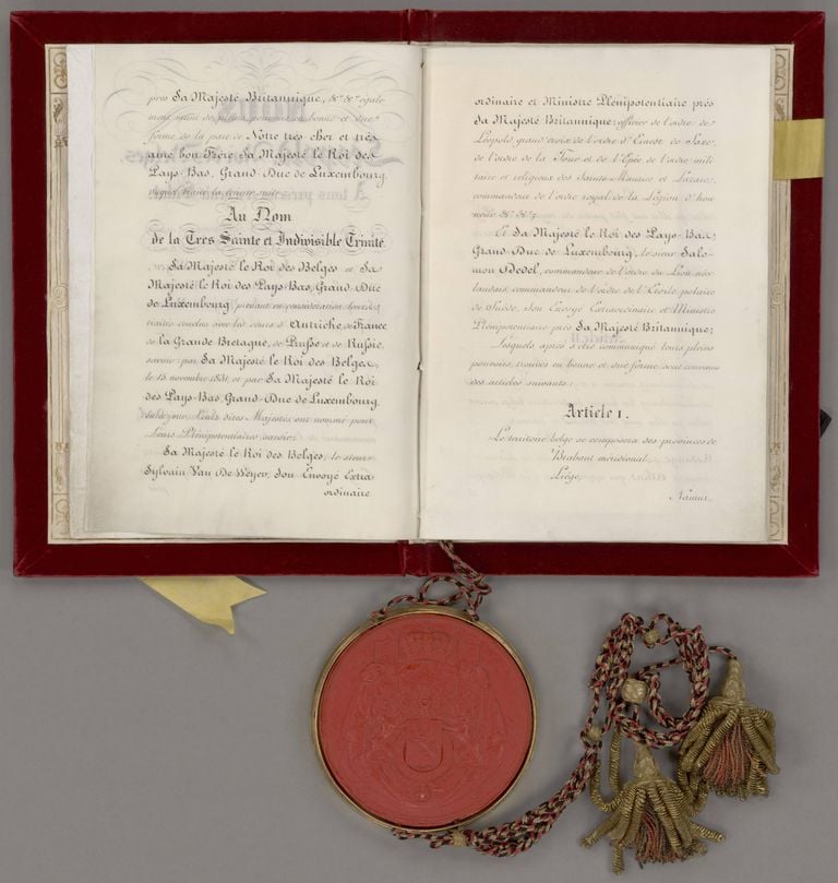 The document in which the official Netherlands and Belgium broke up (source: National Archives).