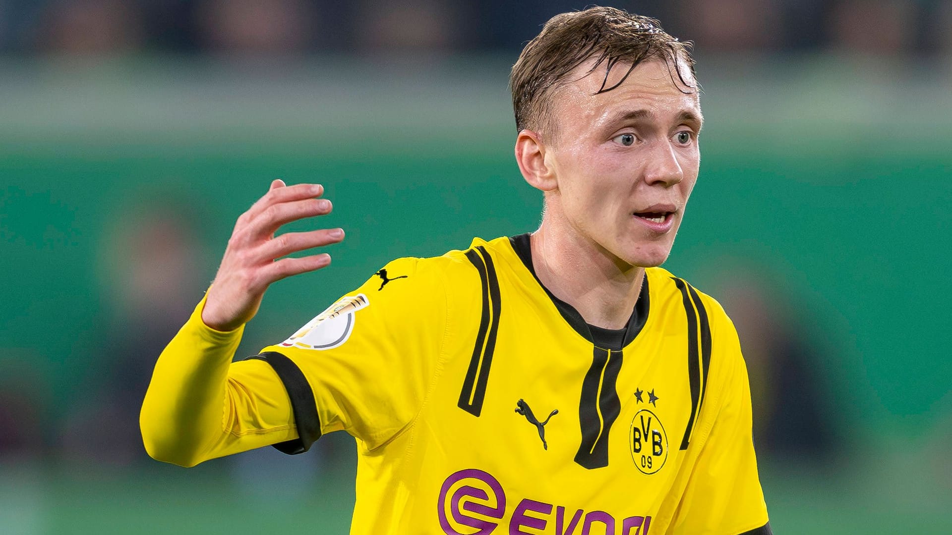 Maximilian Beier: The national striker and BVB meet food in the 1st cup round. Maximilian Beier: The national striker and BVB meet food in the 1st cup round.