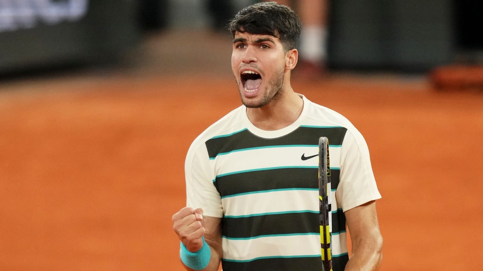 Finale: Carlos Alcaraz celebrates the final at the French Open.
