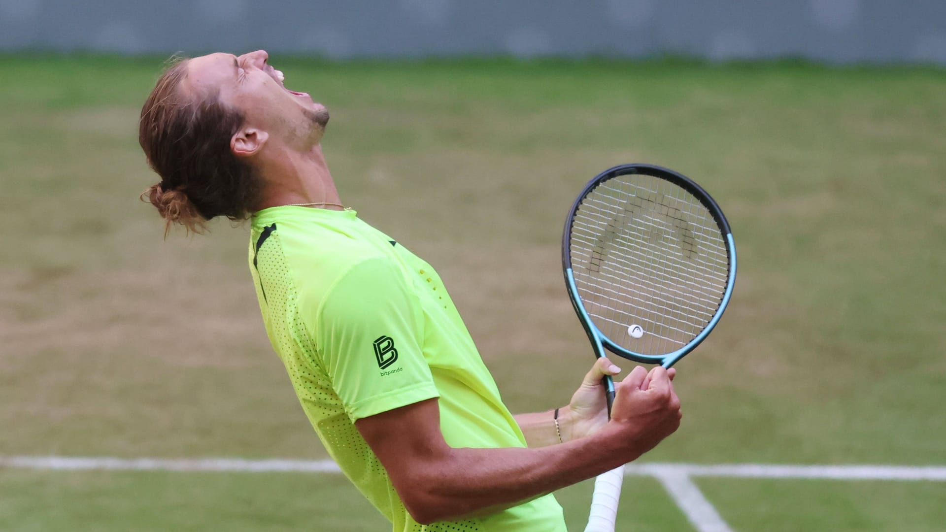 Alexander Zverev screams his joy: he had problems with the tournament in Halle.