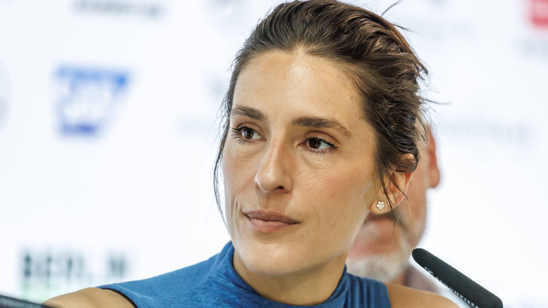 Andrea Petković at a press conference at Berlin Tennis Open: The 37-year-old is an ambassador for the tournament.