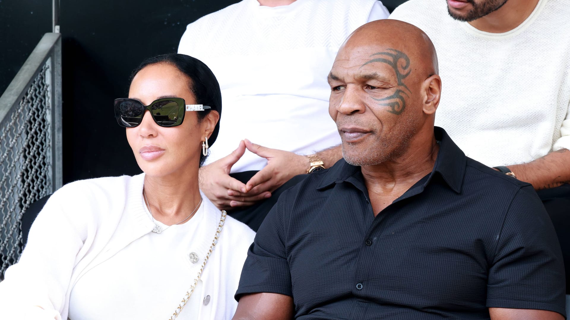 Mike Tyson in Berlin: The ex-boxer looked at a tennis match.