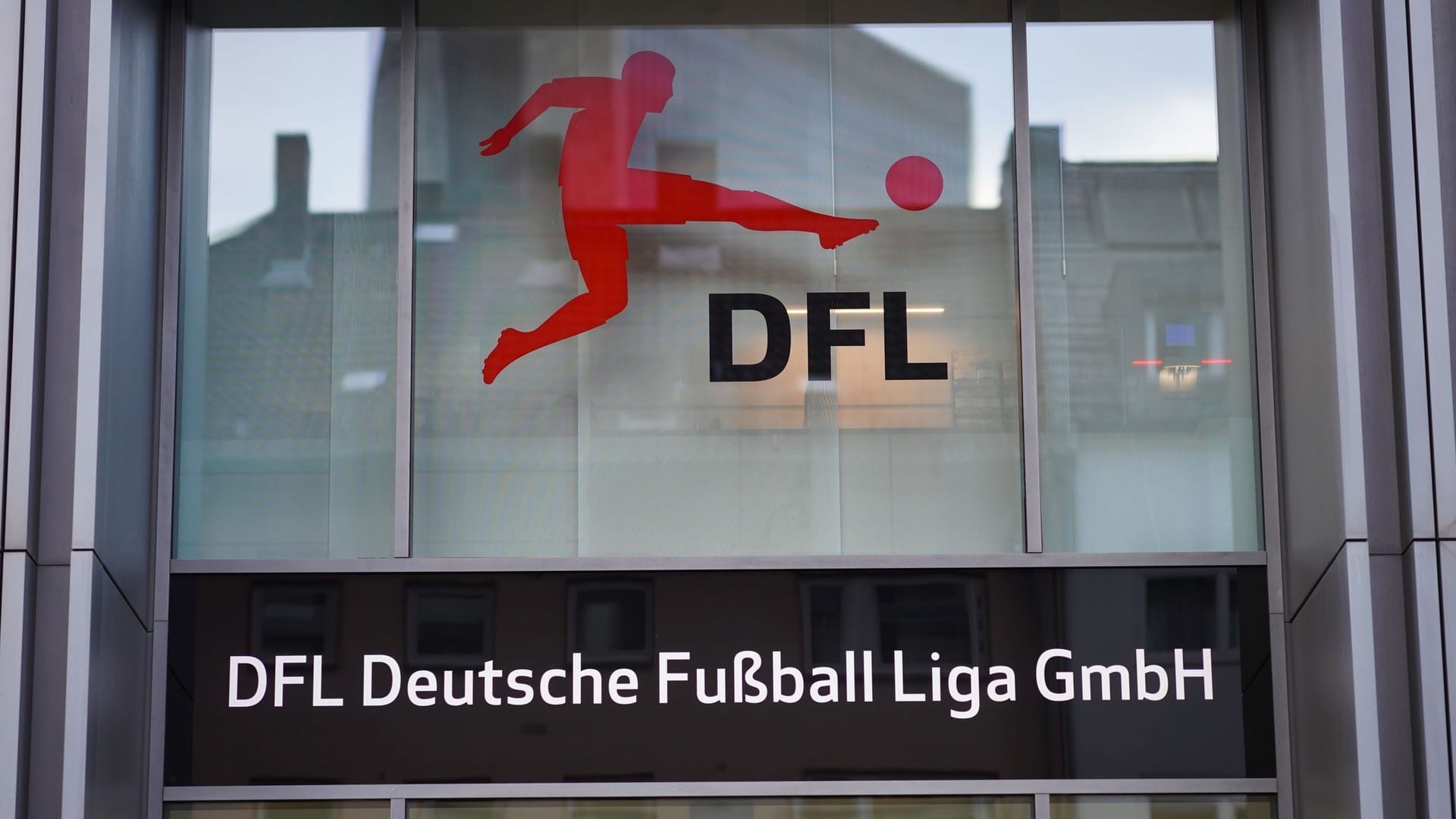 Deutsche Fußball Liga GmbH DFL - headquarters with a logo