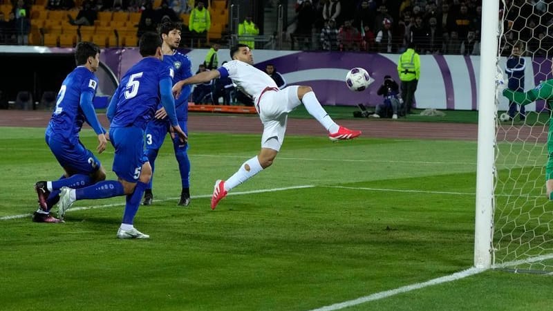 Scene from the game against the United Arab Emirates: Uzbekistan will also start at the 2026 World Cup.