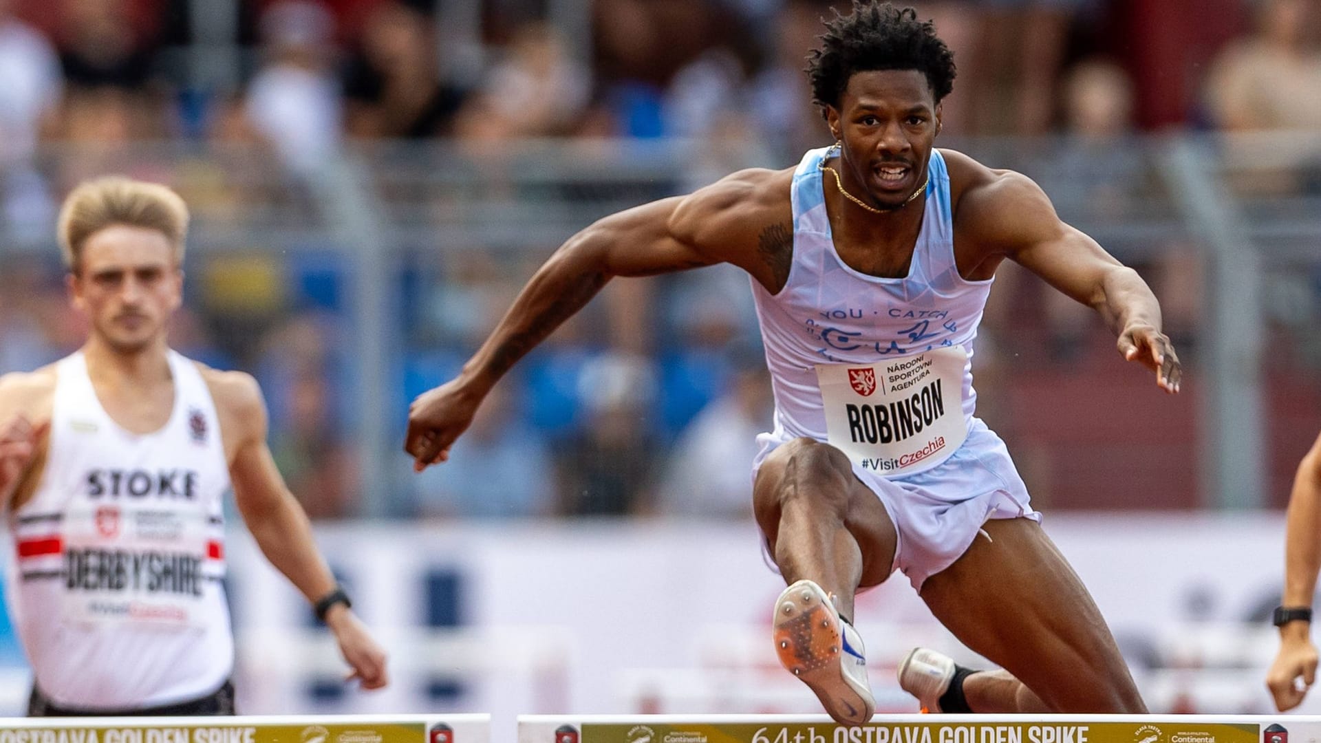 Chris Robinson: The American triumphed over the 400 meter hurdles.