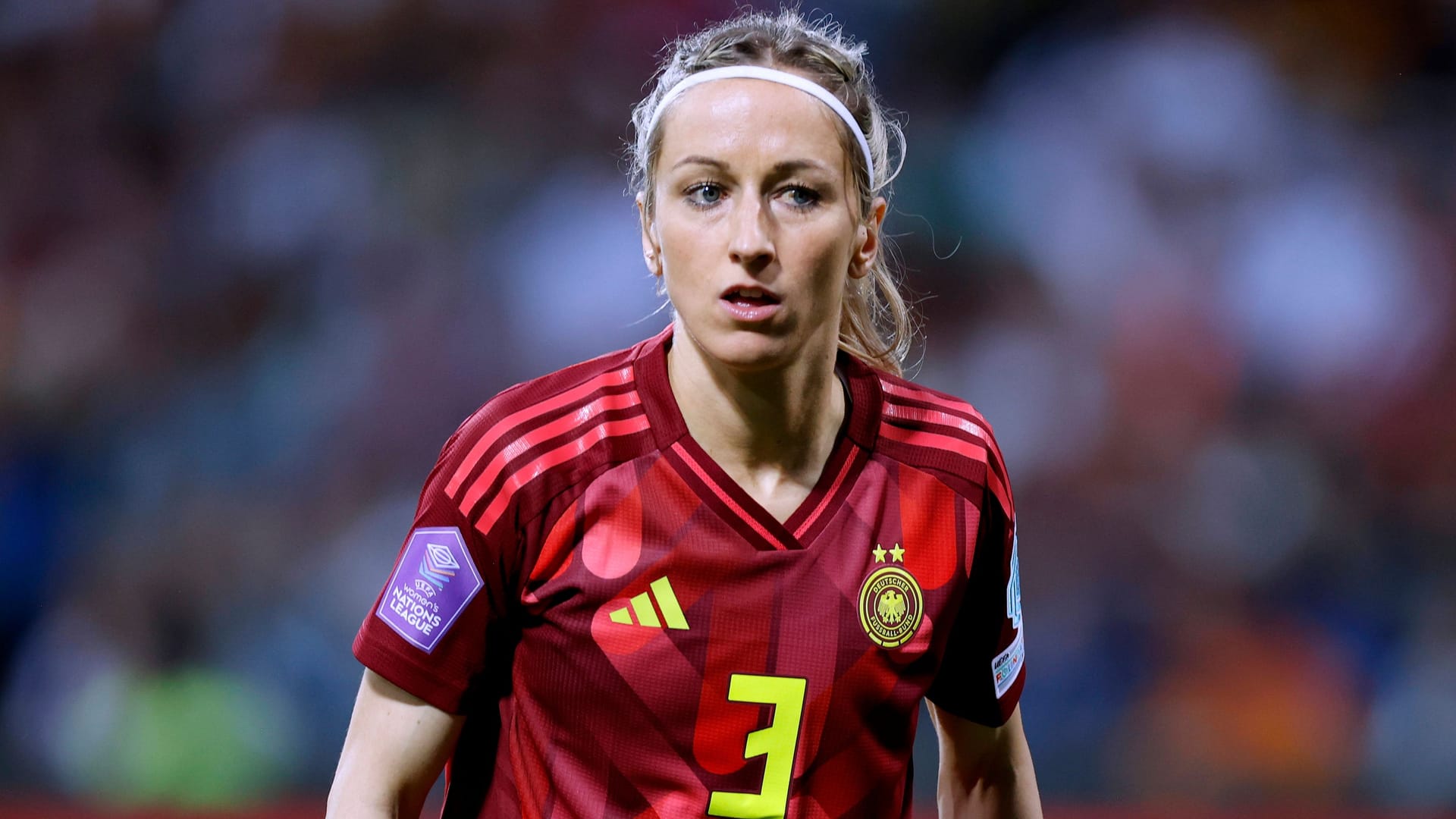 Kathy Hendrich in the DFB jersey: The 33-year-old has played 83 caps for the German national team since 2014.